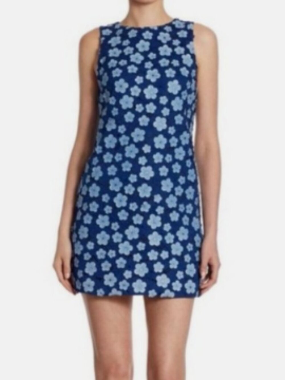 Alice + Olivia Wynell Floral appliqués Lace Mini Shift Dress Size 0